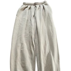 PrettyLittleThing cream cuffed jogger sweatpants.